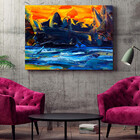 Quadro Decorativo Abstrato Pallet - 200x120 Cm