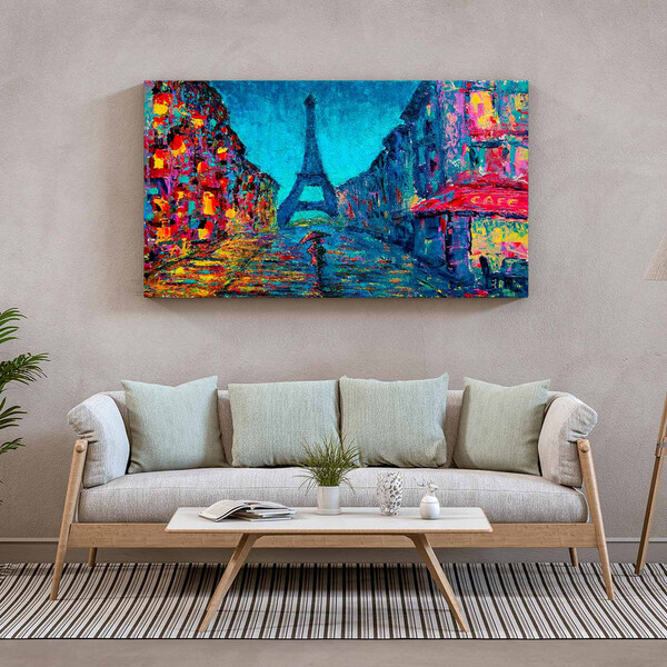 Quadro Decorativo Abstrato Paris Abstract - 150x100 Cm