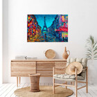 Quadro Decorativo Abstrato Paris Abstract - 180x100 Cm