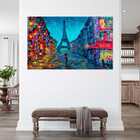 Quadro Decorativo Abstrato Paris Abstract - 180x100 Cm