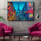 Quadro Decorativo Abstrato Paris Abstract - 180x100 Cm