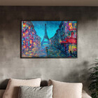 Quadro Decorativo Abstrato Paris Abstract Com Moldura E Vidro