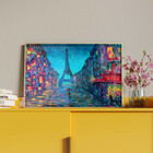 Quadro Decorativo Abstrato Paris Abstract Com Moldura E Vidro