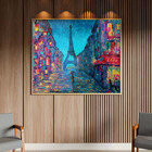 Quadro Decorativo Abstrato Paris Abstract Com Moldura E Vidro