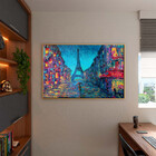 Quadro Decorativo Abstrato Paris Abstract Com Moldura E Vidro