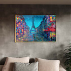 Quadro Decorativo Abstrato Paris Abstract Com Moldura E Vidro
