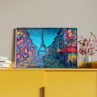 Quadro Decorativo Abstrato Paris Abstract Com Moldura E Vidro