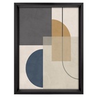 Quadro Decorativo Abstrato Partes 1 Colorido sem Vidro 50x40cm Tropical