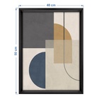 Quadro Decorativo Abstrato Partes 1 Colorido sem Vidro 50x40cm Tropical