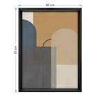 Quadro Decorativo Abstrato Partes 2 Colorido sem Vidro 50x40cm Tropical