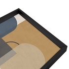 Quadro Decorativo Abstrato Partes 2 Colorido sem Vidro 50x40cm Tropical