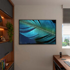 Quadro Decorativo Abstrato Percepção Com Moldura E Vidro Pret