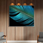 Quadro Decorativo Abstrato Percepção Com Moldura Prata - 180x
