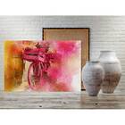 Quadro Decorativo Abstrato Pink Bike - 90x60cm