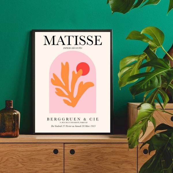Quadro Decorativo Abstrato Poster matisse 24x18cm Moldura:mad