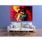 Quadro Decorativo Abstrato Red Neon - 100x70cm