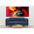 Quadro Decorativo Abstrato Red Neon - 180x100cm
