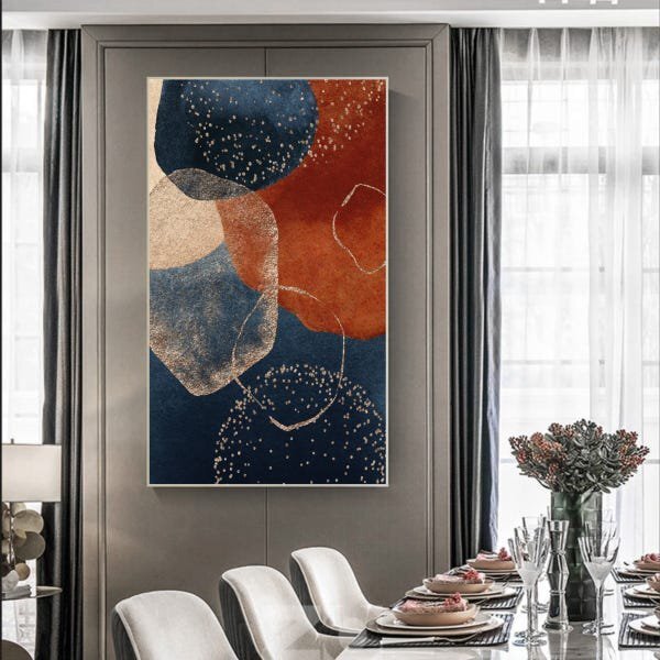 Quadro Decorativo Abstrato Requiem Com Moldura Prata 120x80