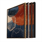 Quadro Decorativo Abstrato Requiem Com Moldura Prata 150x100