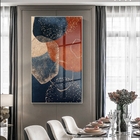 Quadro Decorativo Abstrato Requiem Com Moldura Prata E Vidro