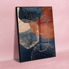 Quadro Decorativo Abstrato Requiem Com Moldura Preta E Vidro