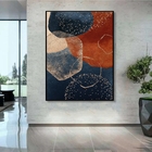 Quadro Decorativo Abstrato Requiem Com Moldura Preto 200x135