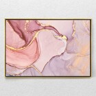 Quadro Decorativo Abstrato Rosa Com Moldura E Sem Vidro 100x1