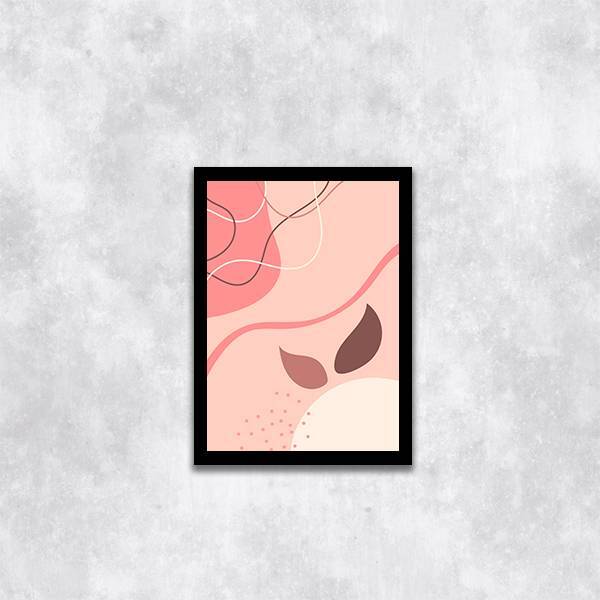 Quadro Decorativo Abstrato Rosa Iii 45x34cm A3 (45 X 34)