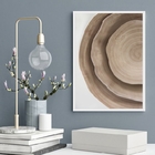 Quadro Decorativo Abstrato Rústico Marrom 24x18cm Moldura:mad