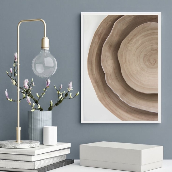 Quadro Decorativo Abstrato Rústico Marrom 33x24cm Moldura:mad