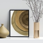 Quadro Decorativo Abstrato Rústico Tons De Marrom 33x24cm - C