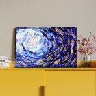 Quadro Decorativo Abstrato Shoal Of Fish Com Moldura E Vidro