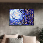 Quadro Decorativo Abstrato Shoal Of Fish Com Moldura E Vidro