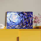 Quadro Decorativo Abstrato Shoal Of Fish Com Moldura E Vidro