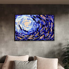 Quadro Decorativo Abstrato Shoal Of Fish Com Moldura Preto -