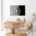 Quadro Decorativo Abstrato Smoke Gray And Silver - 100x70 Cm