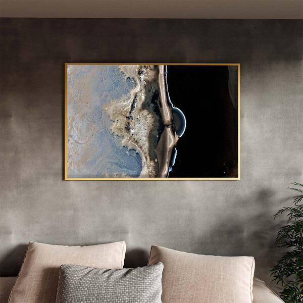 Quadro Decorativo Abstrato Smoke Gray And Silver Com Moldura