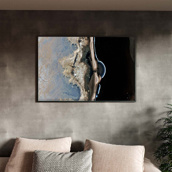 Quadro Decorativo Abstrato Smoke Gray And Silver Com Moldura
