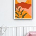 Quadro Decorativo Abstrato Sol Vale Folha  - 70x50cm Moldura