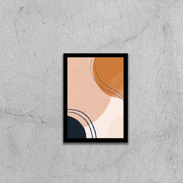 Quadro Decorativo Abstrato Tons Terrosos Iii 45x34cm A3 (45 X