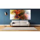 Quadro Decorativo Abstrato Tons Vermelhos - 150x100cm