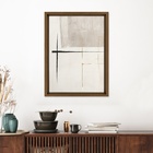 Quadro Decorativo Abstrato Traço Colorido com Vidro 40x30cm Tropical