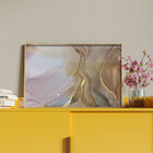 Quadro Decorativo Abstrato Trio Mix Com Moldura E Vidro Doura