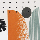 Quadro Abstrato Tropical Preto com Vidro 40x40cm Arte Própria