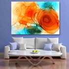 Quadro Decorativo Abstrato Turbilhão Em Tons Quentes - 200x13