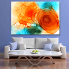 Quadro Decorativo Abstrato Turbilhão Em Tons Quentes  - 180x1