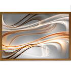 Quadro Decorativo Abstrato Vi Sem Vidro Marrom