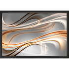 Quadro Decorativo Abstrato Vi Sem Vidro Preto