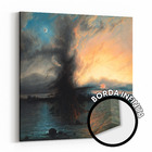 Quadro Decorativo Abstratos Natureza Azul Mar Sala 60x60cm