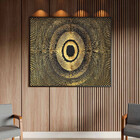 Quadro Decorativo Abstratro Olho Com Moldura Preto - 120x80 Cm